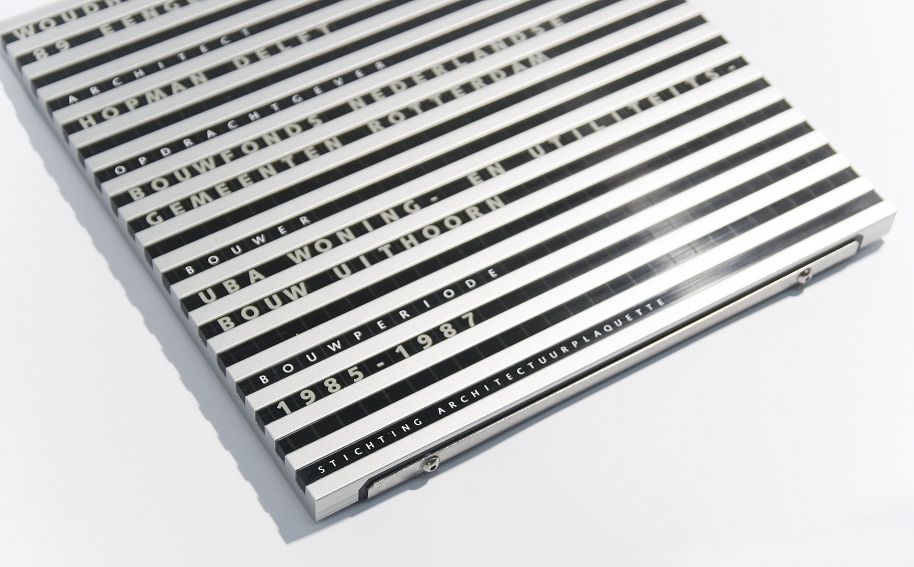 Plaquette afzender Stichting Architectuurplaquette